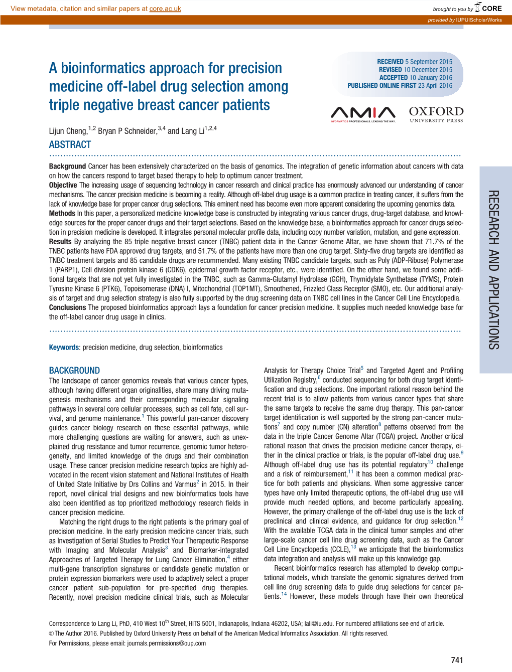 A Bioinformatics Approach for Precision Medicine Off-Label Drug