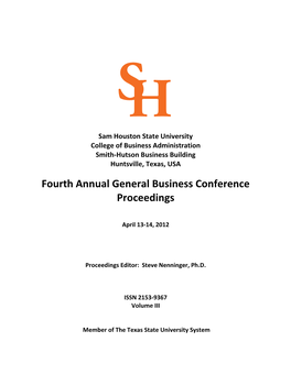 Fourth Annual General Business Conference Proceedings