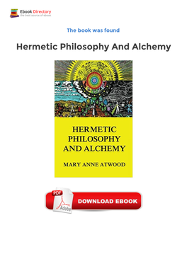 Free Ebook Library Hermetic Philosophy and Alchemy
