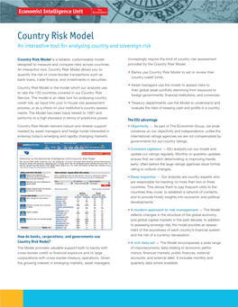 Country Risk Model an Interactive Tool for Analysing Country and Sovereign Risk