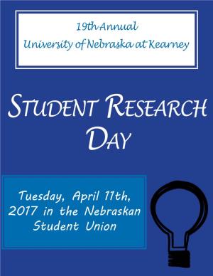 2017 Student Research Day Program