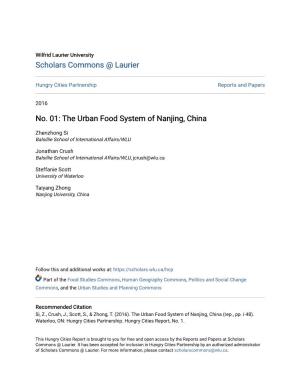 No. 01: the Urban Food System of Nanjing, China