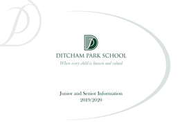 DITCHAM PARK SCHOOL Where Every Child Is Known and Valued