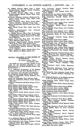 SUPPLEMENT to the LONDON GAZETTE, I JANUARY, 1941 N