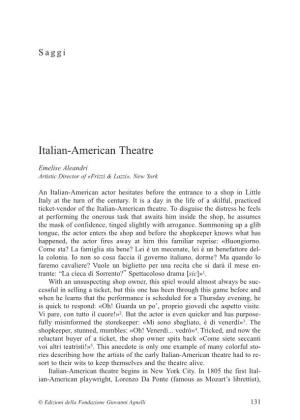 Italian-American Theatre
