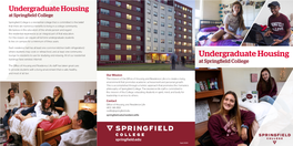 Undergraduate Housing at Springfield College