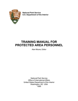 Training Manual for Protected Area Personnel (English)