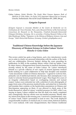 Downloaded from Brill.Com09/29/2021 01:08:59PM Via Free Access 114 EASTM 40 (2014) Knowledge Had Not Been Given a Fair Treatment by Comparison with European Science