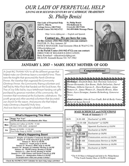 Our Lady of Perpetual Help St. Philip Benizi 1025 N