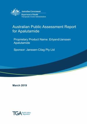 Australian Public Assessment Report for Apalutamide