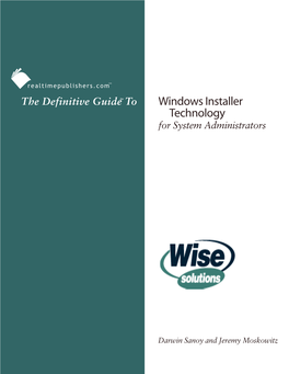 The Definitive Guide to Windows Installer Technology for System