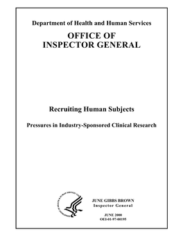 Recruiting Human Subjects: Industry-Sponsored Clinical Research