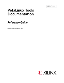 Petalinux Tools Documentation: Reference Guide