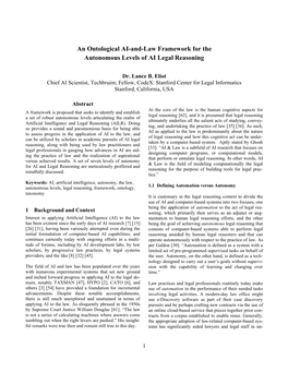 An Ontological AI-And-Law Framework for the Autonomous Levels of AI Legal Reasoning