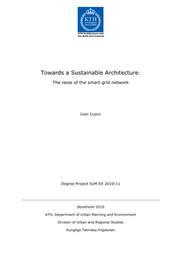 Towards a Sustainable Architecture