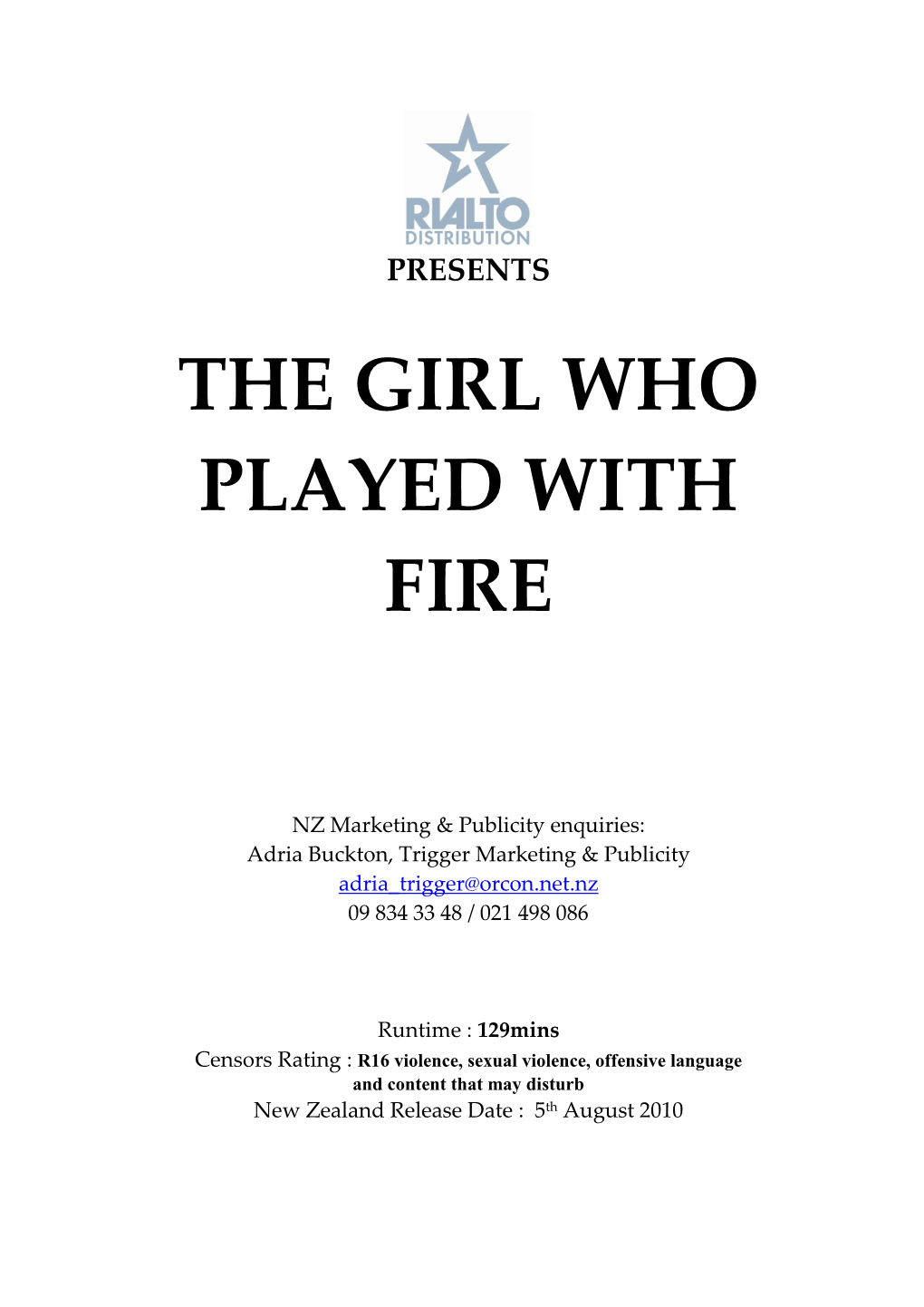 The Girl Who Played with Fire