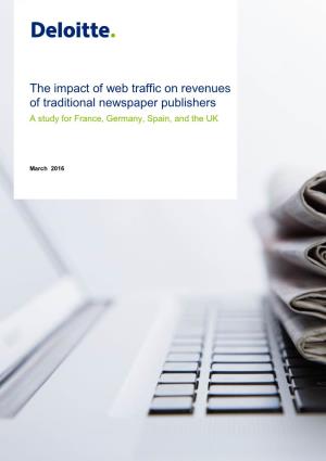 The Impact of Web Traffic on Revenues of Traditional Newspaper Publishers a Study for France, Germany, Spain, and the UK