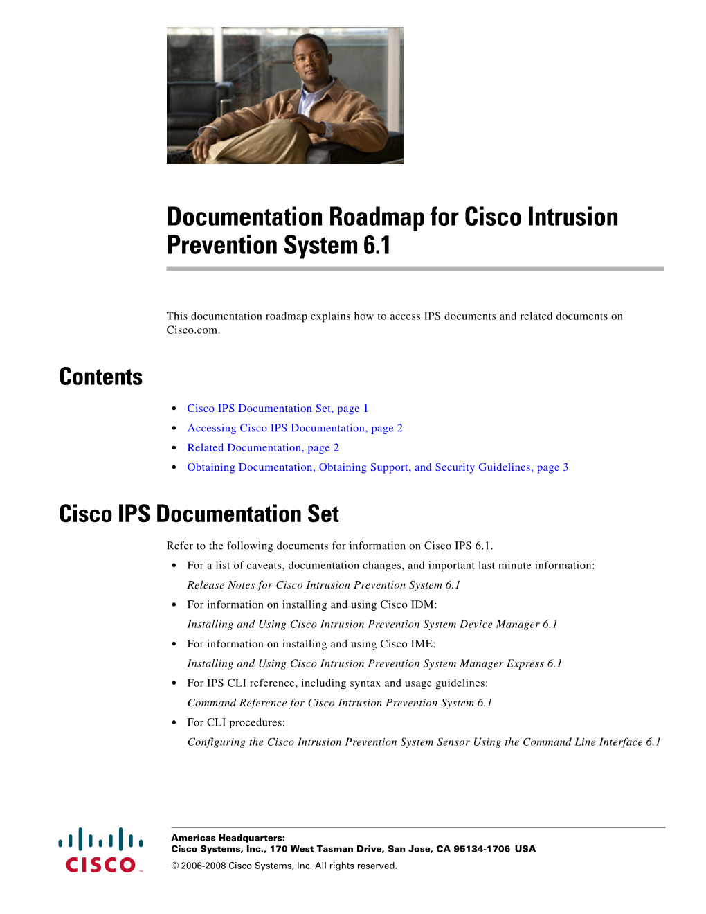 Documentation Roadmap for Cisco Intrusion Prevention System 6.1