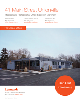 41 Main Street Unionville Medical and Professional Office Space in Markham