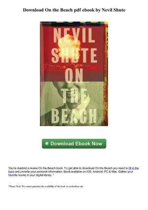 Download on the Beach Pdf Ebook by Nevil Shute