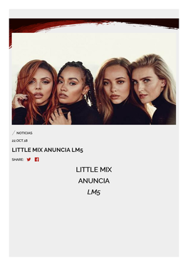Little Mix Anuncia Lm5