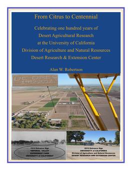 UC DREC Centennial Text Cover