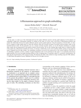 A Riemannian Approach to Graph Embedding