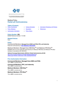 Medical Policy Partial Left Ventriculectomy