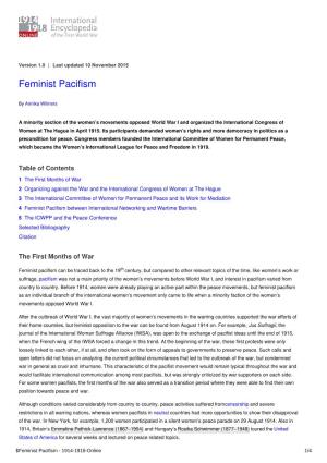 Feminist Pacifism