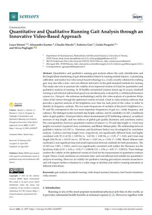 Quantitative and Qualitative Running Gait Analysis Through an Innovative Video-Based Approach