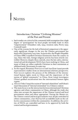 Introduction: Christian “Civilizing Missions” of the Past and Present 1