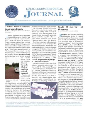 JOURNAL the Publication of the Military Order of the Loyal Legion of the United States