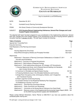 Planning Commission Staff Report for the January 12, 2012 Meeting