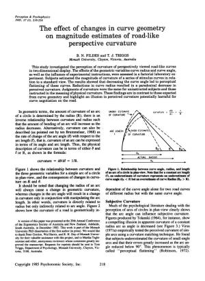 The on Effect of Changes in Curve Geometry Magnitude Estimates Of