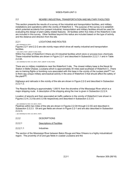 Redacted -Waterford Steam Electric Station, Unit 3, Revision 309 to Final Safety Analysis Report, Chapter 2, Site Characteristic