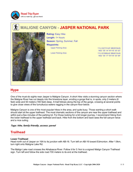 Maligne Canyon - Jasper National Park