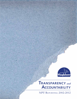 Transparency and Accountability: NPT Reporting