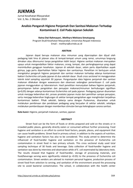 JUKMAS Jurnal Kesehatan Masyarakat Vol