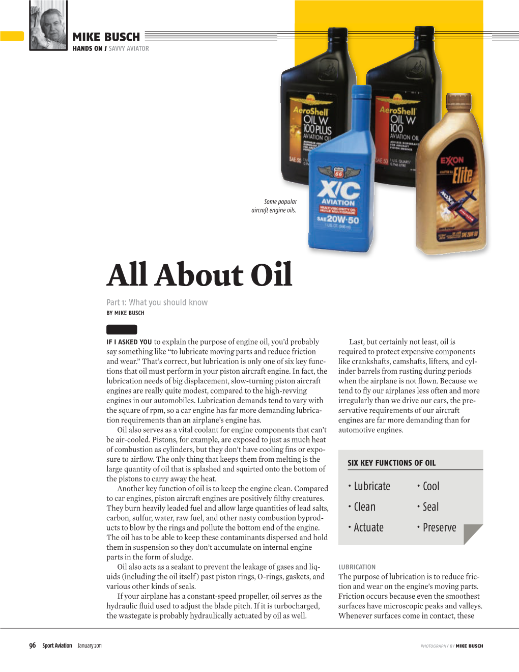About Oil Part 1: What You Should Know by MIKE BUSCH