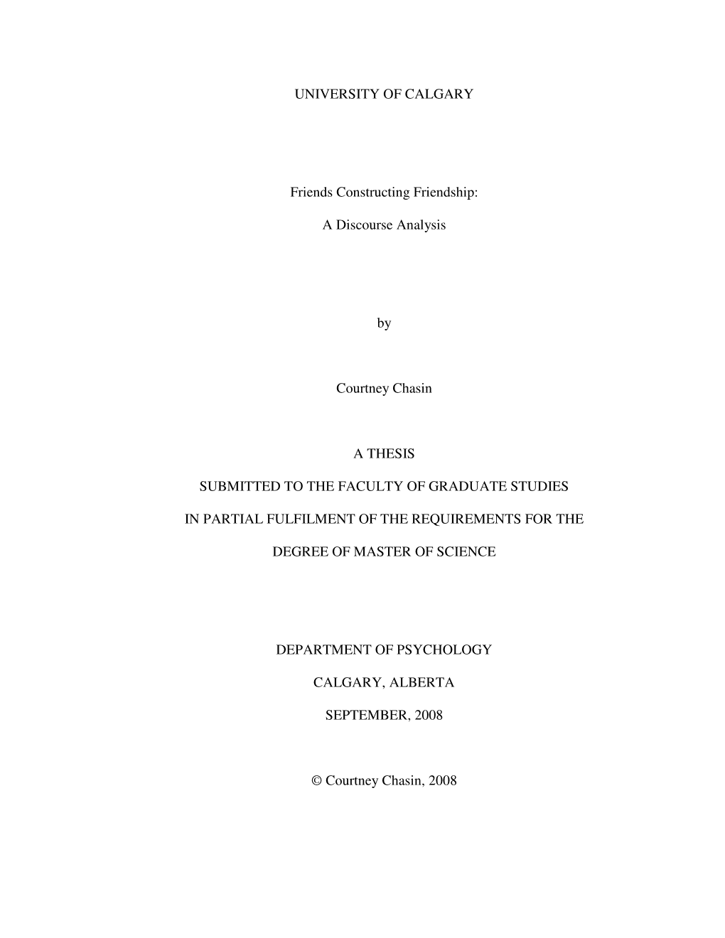 Friends Constructing Friendship: a Discourse Analysis