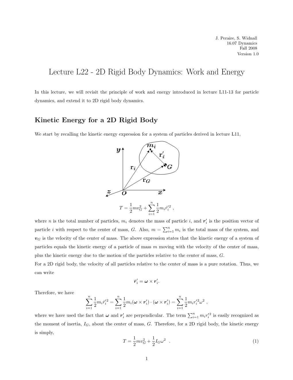 2D Rigid Body Dynamics: Work and Energy