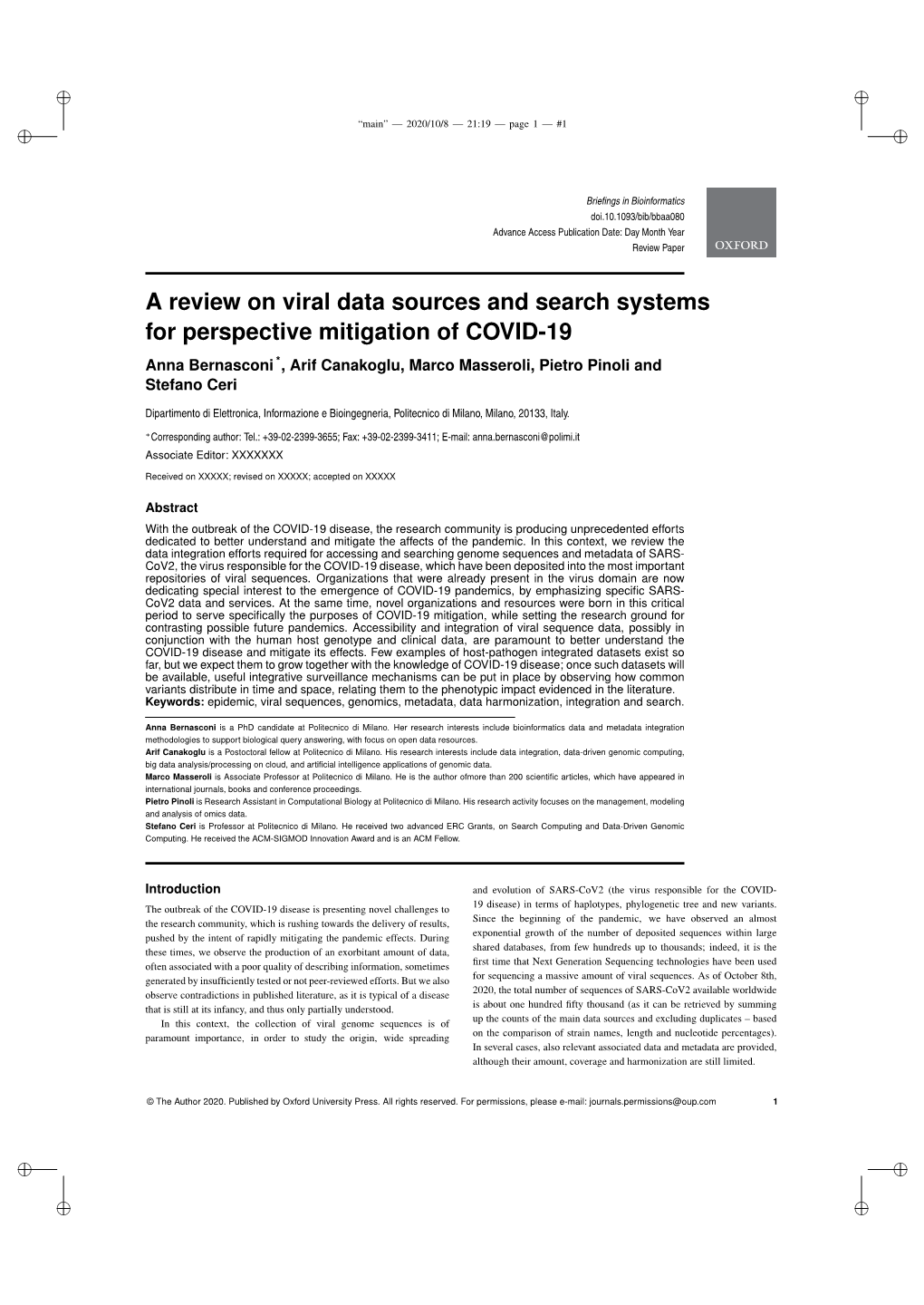 A Review on Viral Data Sources and Search Systems for Perspective Mitigation of COVID-19