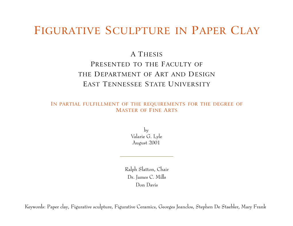 Figurative Sculpture in Paper Clay