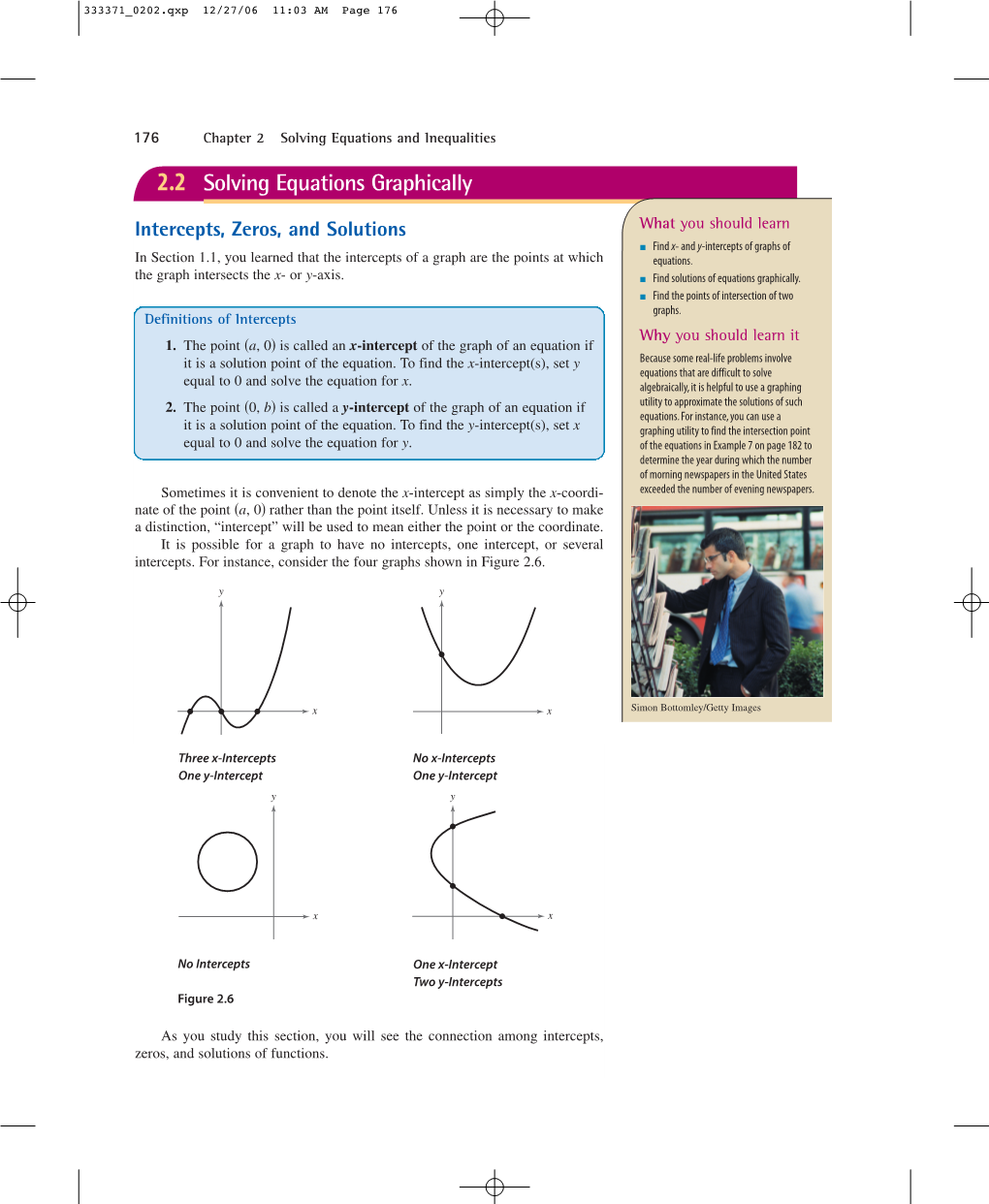 2.2 Solving Equations Graphically