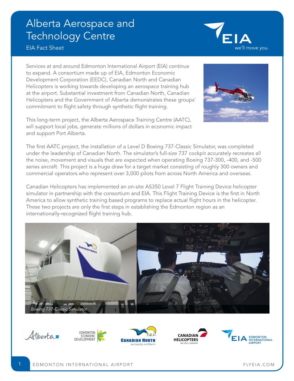 Alberta Aerospace and Technology Centre EIA Fact Sheet