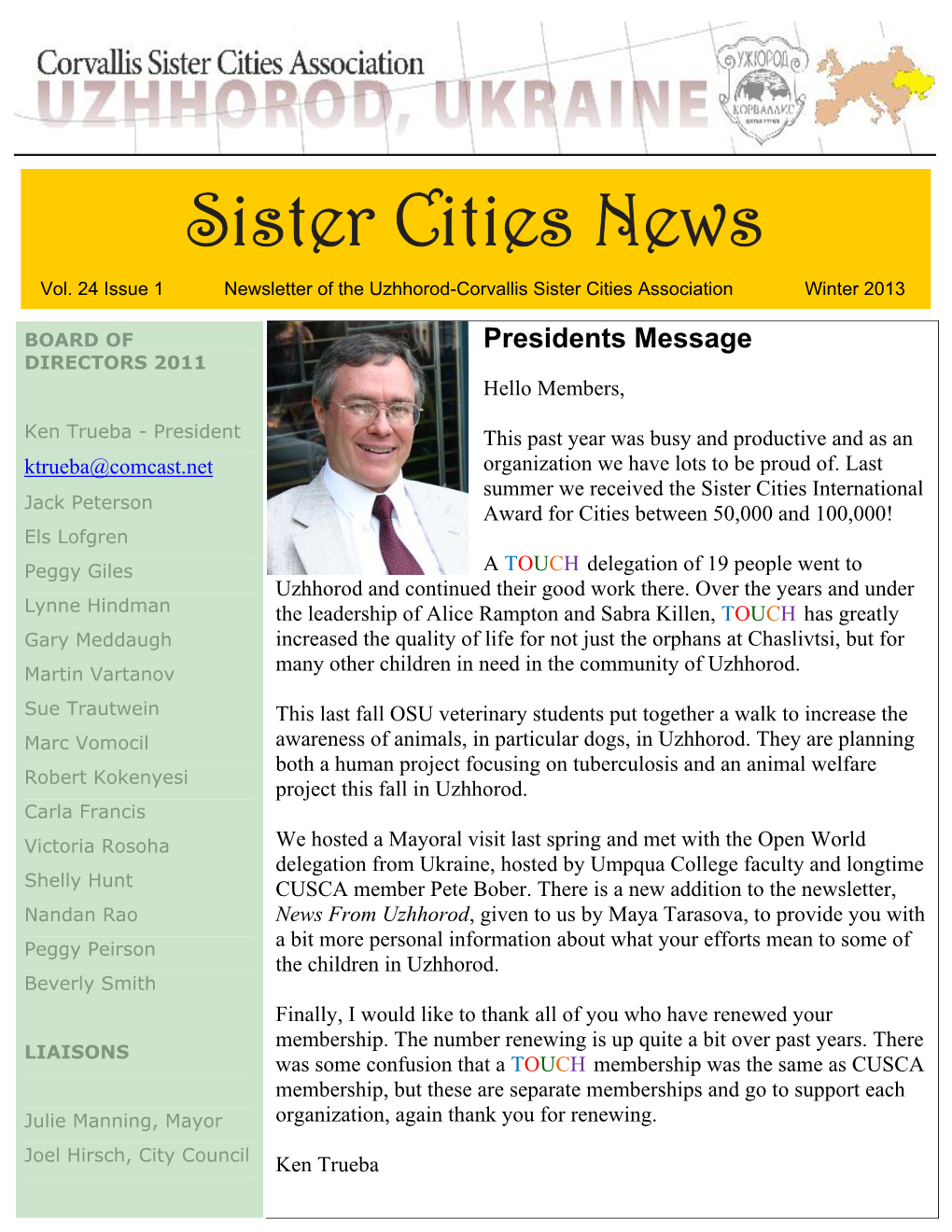 Sister Cities News