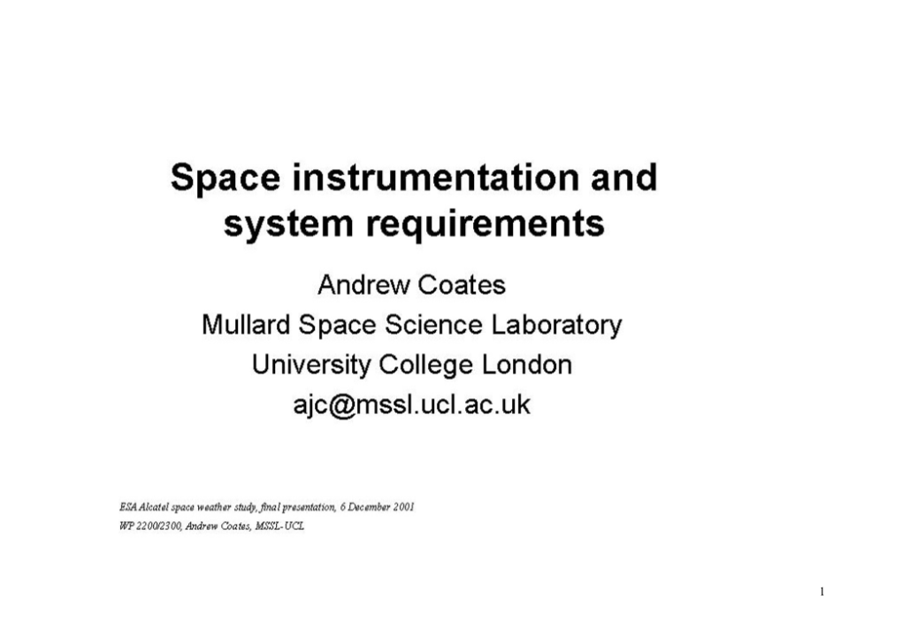 Magnetosphere 15 2.3.1 Key Phenomena, Parameters and Research Issues 16