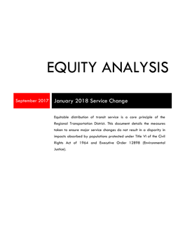 Equity Analysis: January 2018 Service Change