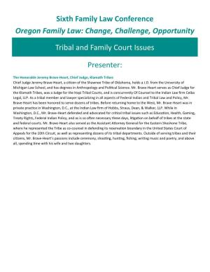 Tribal and Family Court Issues