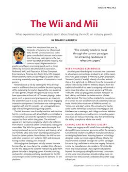The Wii and Mii